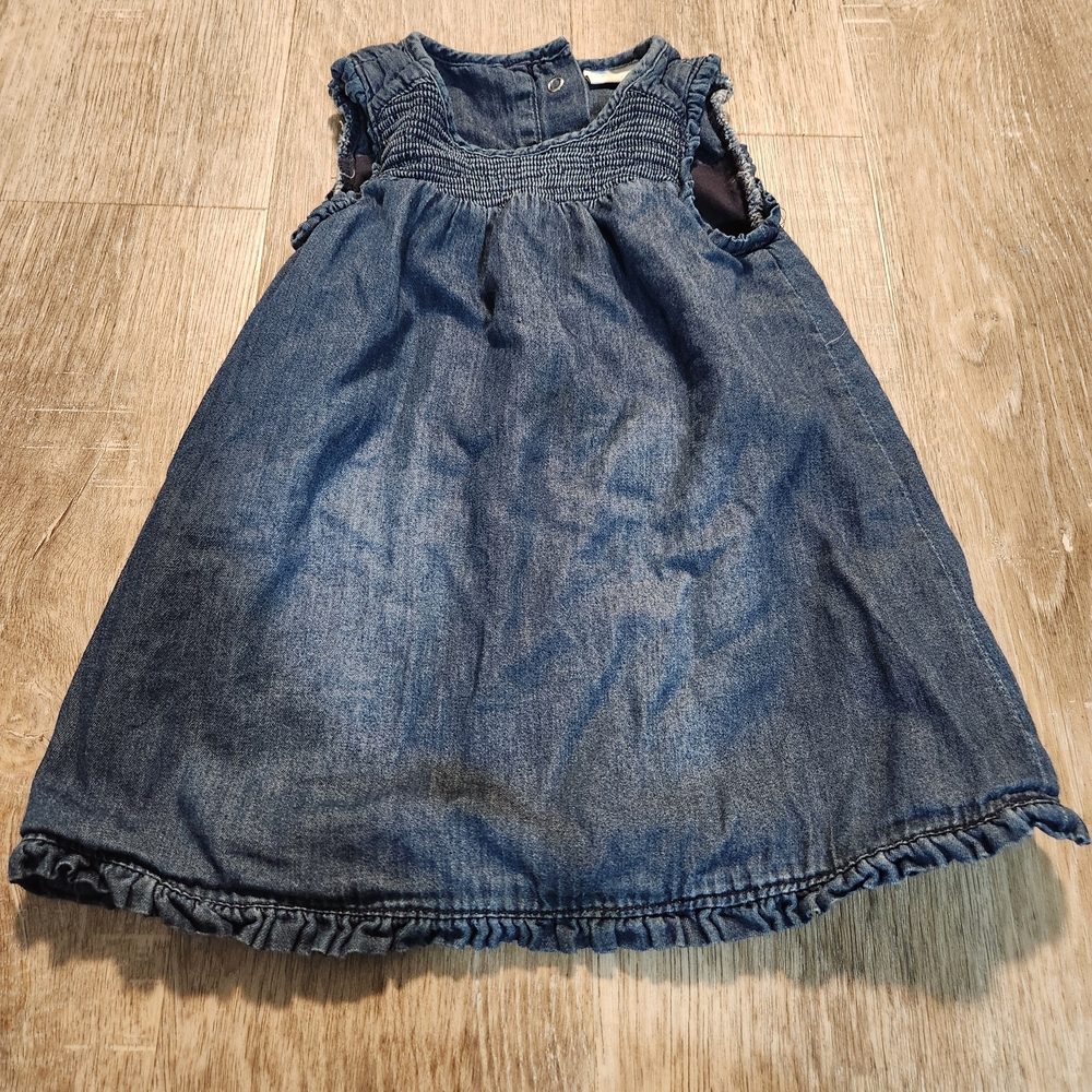 Chic Denim Sleeveless Dress for Baby Girl